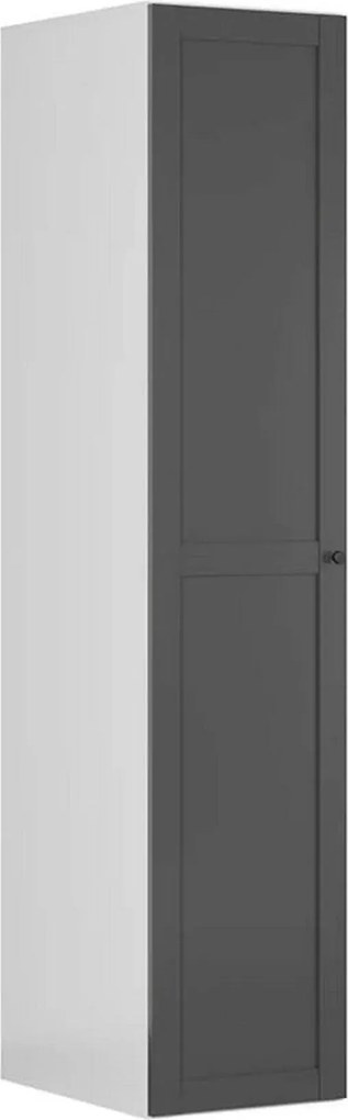 Dulap FLEX, alb/gri grafit, PAL, cu o usa, 50x66x240 cm