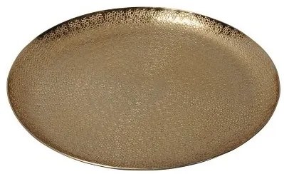 Platou rotund Gold din aluminiu 32 cm