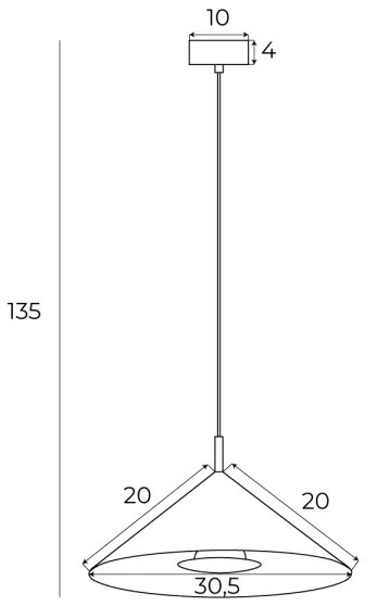Lustră LED pe cablu MAXLIGHT P0505 VULCANO LED/5W/230V d. 30,5 cm alb