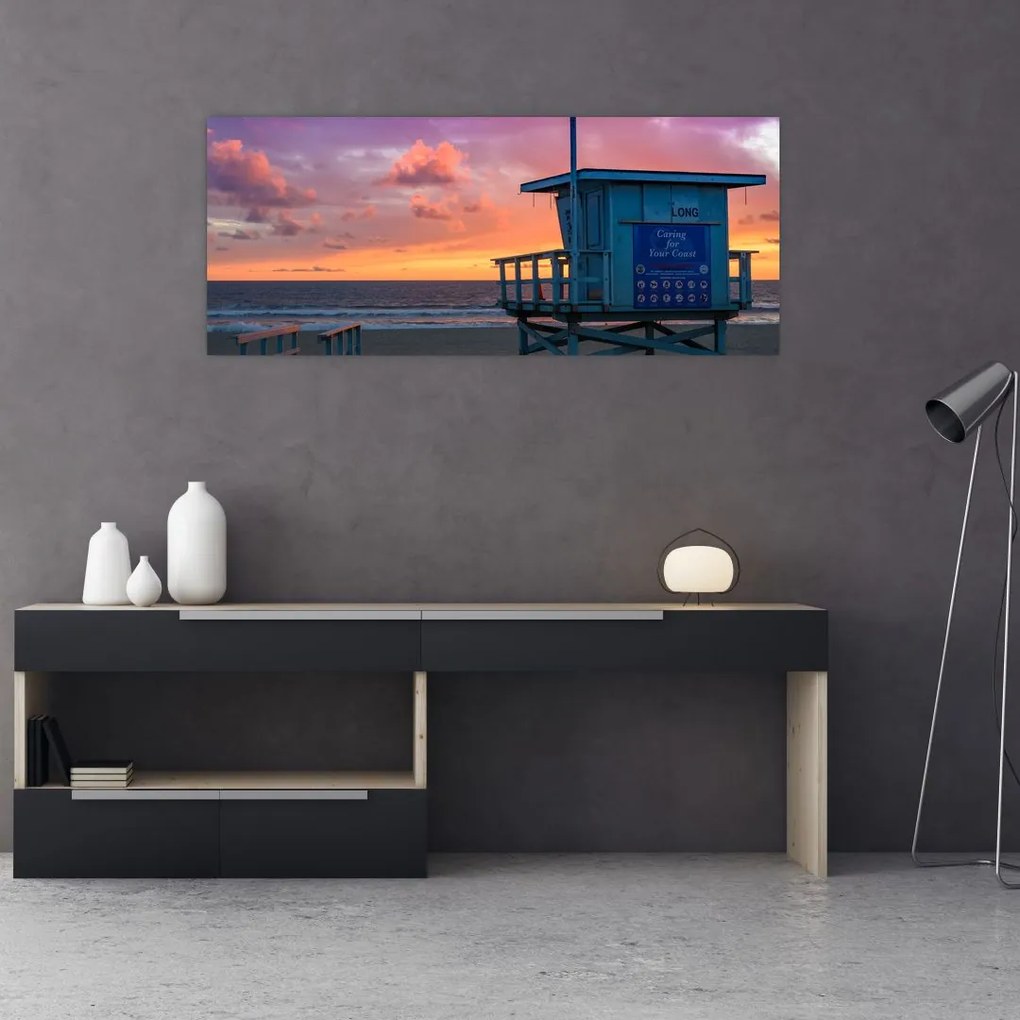 Tablou de pe plaja Santa Monica (120x50 cm)