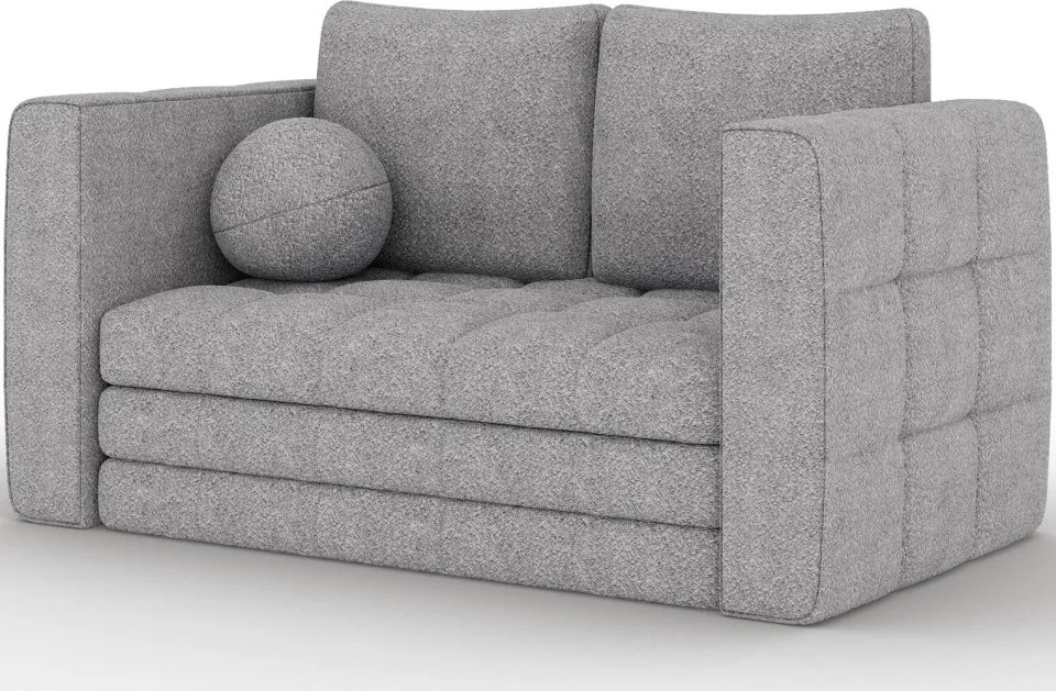 Canapea Kastol , gri bouclé extensibil, 137x71x74 cm – Royal 04