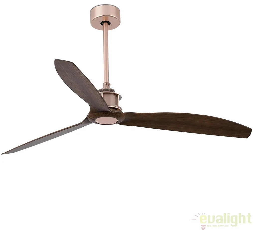 Ventilator cu telecomanda JUST cupru/ nuc 33399