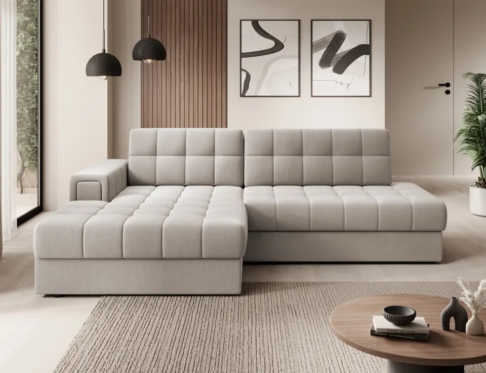 Coltar extensibil cu spatiu oentru depozitare, 240x150x82 cm, Blezalt L, Eltap (Culoare: Verde / Lukso 35)