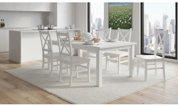 Scaun de sufragerie NATE alb