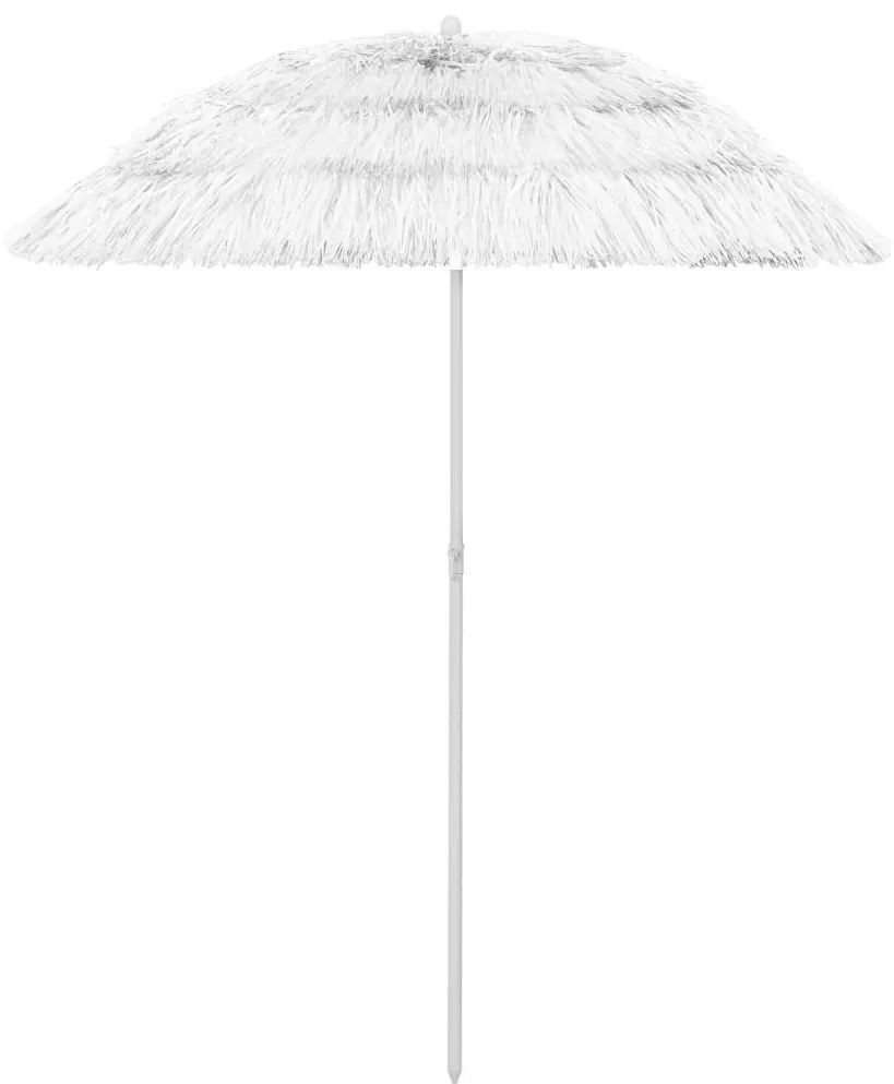 Umbrela de plaja Hawaii, alb, 180 cm