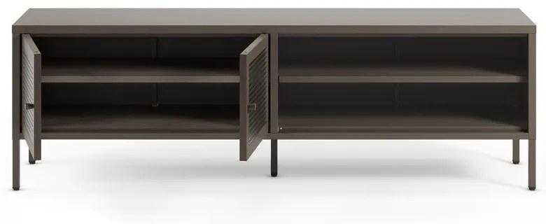 Comodă TV gri din metal 160x50x35 cm Layna – Marckeric