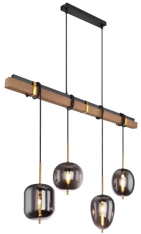 Lustra suspendata design modern Blacky negru mat