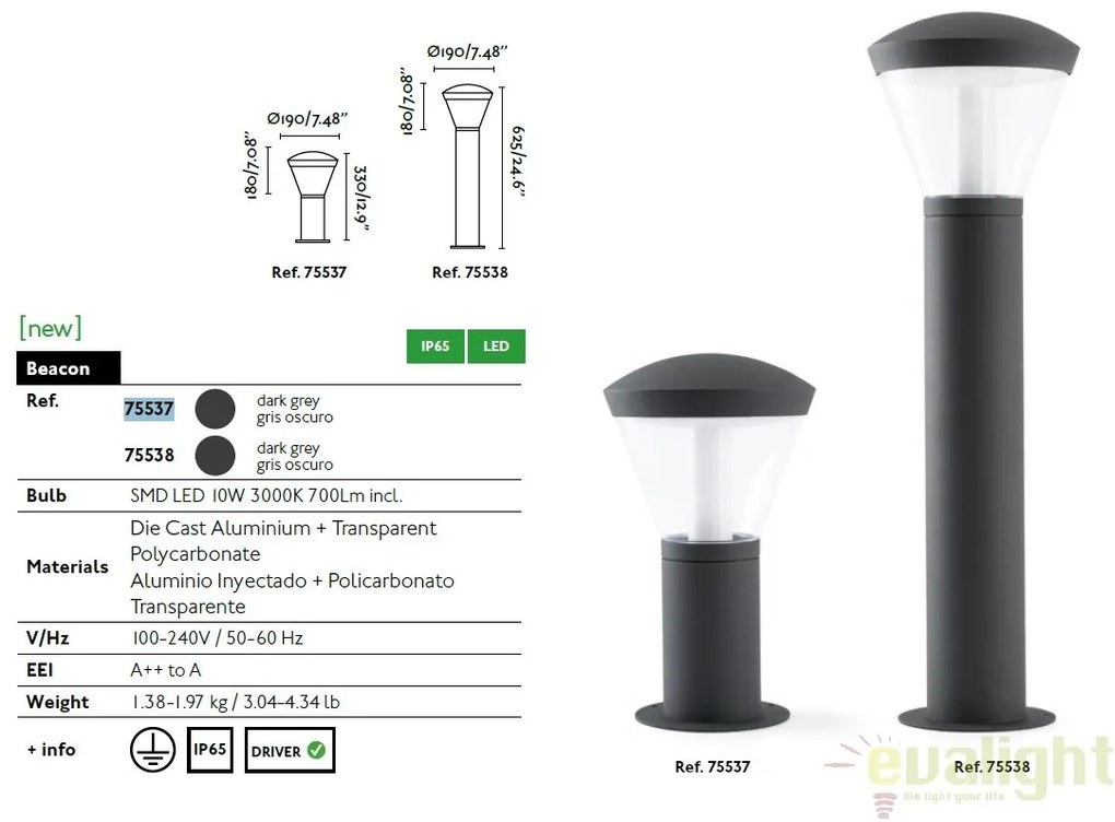 STALP LED EXTERIOR DESIGN MODERN 75537 SHELBY M