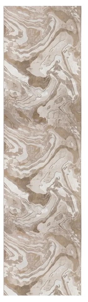 Covor tip traversă bej 60x230 cm Marbled – Flair Rugs