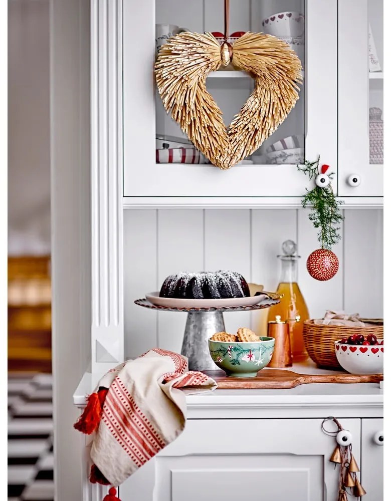 Boluri mici crem 2 buc. din gresie 500 ml cu model de Crăciun Jolly – Bloomingville