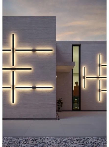 Aplică LED de exterior Redo 90625 REFLEXA LED/24W/230V 3000K IP54 negru