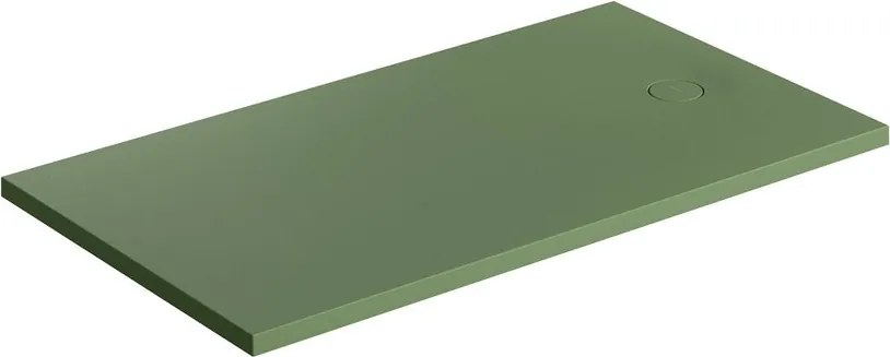 Cadita de dus compozit Omnires AquaRock M+ dreptunghiulara verde olive mat 90x160 cm
