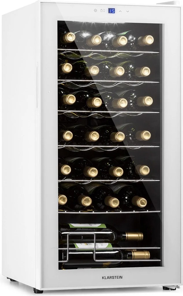 Klarstein Shiraz 28 Uno, frigider pentru vin, 74 litri, 28 sticle, panou de control tactil, 5-18°C