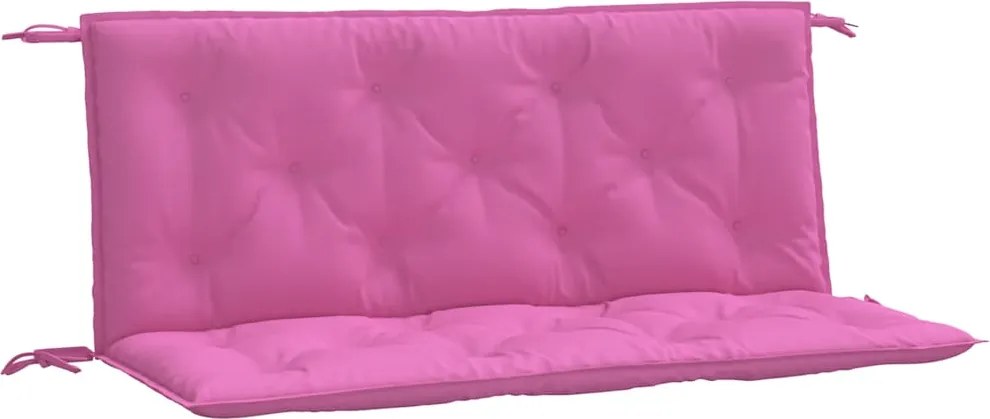 vidaXL Perne bancă de grădină 2 buc. roz 120x50x7 cm textil