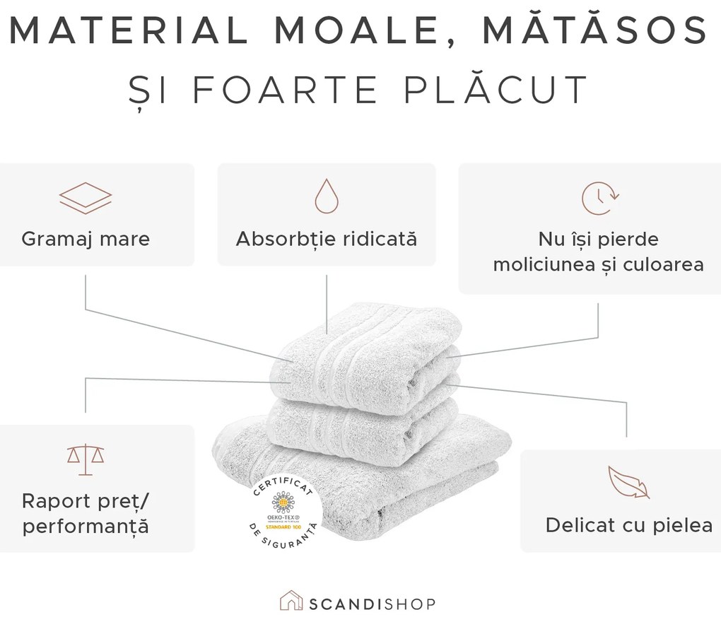 Prosop de corp Confort maro 70 x 140 cm, 100% bumbac