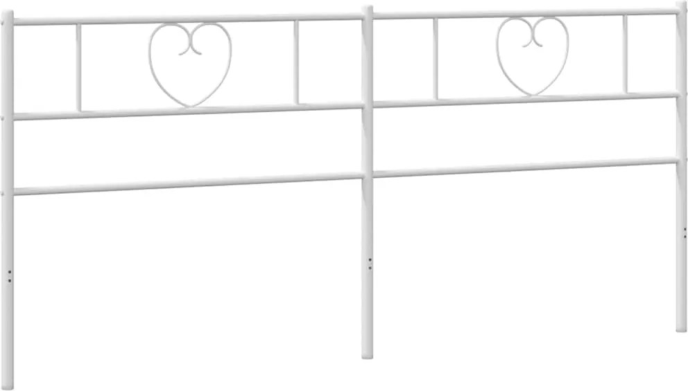 vidaXL Tăblie de pat de schimb metalică, alb, 193 cm