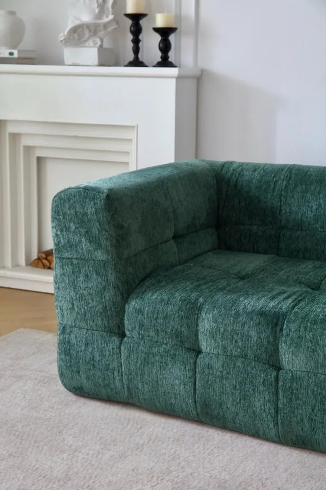 Canapea Memory Foam HD Cube | Design Modern Monobloc | 5 Culori Disponibile | AlmaCasa.ro (Culoare: Verde)