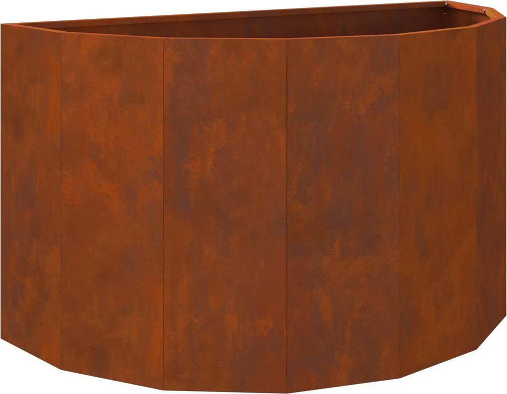 vidaXL Jardinieră Ruginit 90 x 45 x 50 cm Oțel rezistent de intemperii