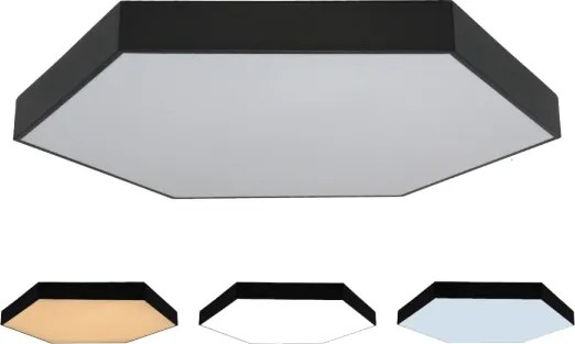 Plafonieră LED, 200W/230V, 3000/4000/6500K, Ø100 cm, negru