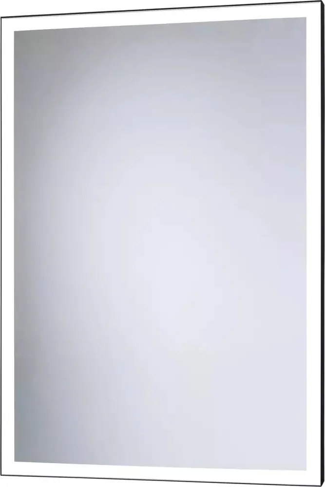 Oglinda reversibila dreptunghiulara LED Dubiel Vitrum Solid Black 50x70 cm