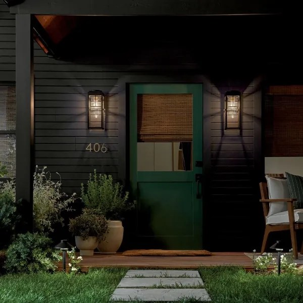 Kichler KL-HONE-M-BKT - Aplica de perete pentru exterior HONE M, 1x E27, 60W, 230V, IP44