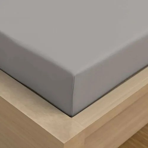 Kvalitex Cearșaf din satin cu elastic, grideschis, 180 x 200 cm, 180 x 200 cm