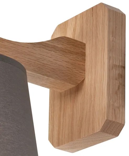 Aplică ANDREA 1xE27/60W/230V stejar/gri