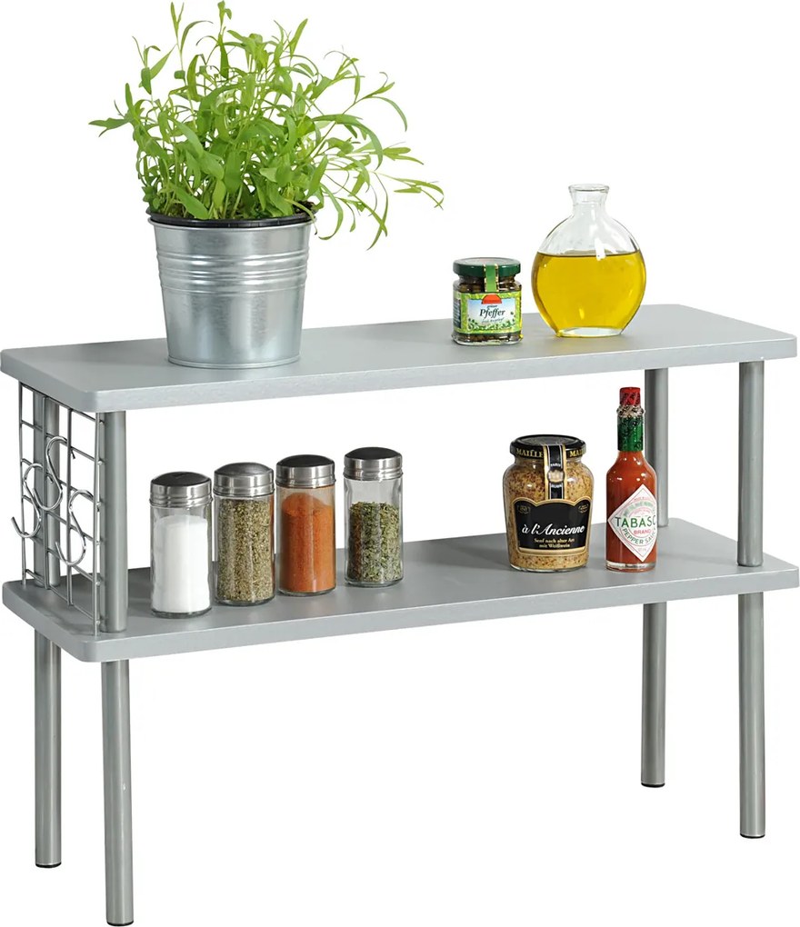 Raft de bucatarie pentru condimente, 2 niveluri, KESPER