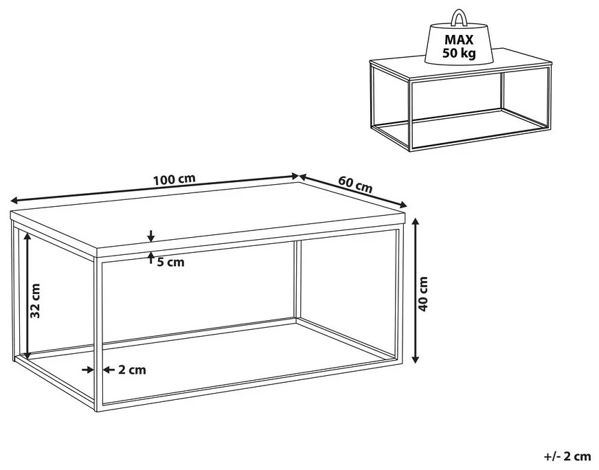 Masă de cafea DELAND (MDF) (gri). 1018605