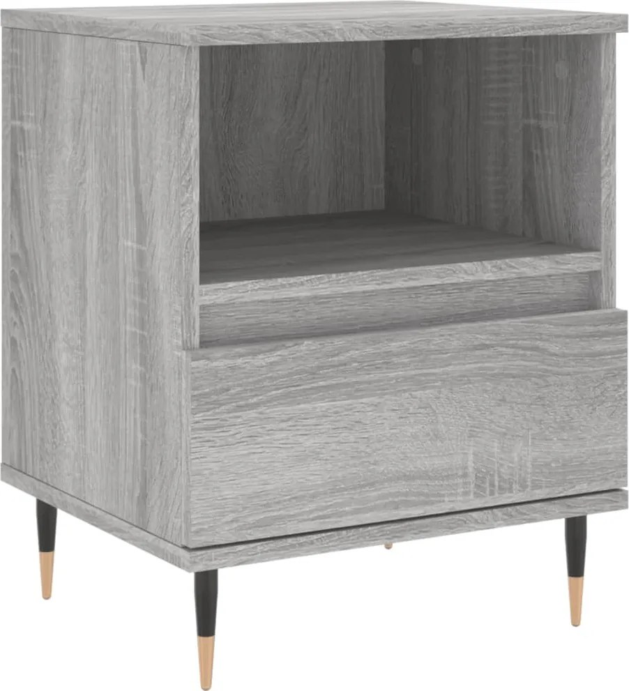 vidaXL Noptieră, gri sonoma, 40x35x50 cm, lemn compozit