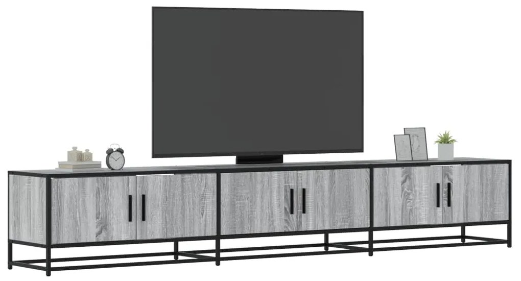vidaXL Dulap TV, gri sonoma, 240x35x41 cm, lemn prelucrat