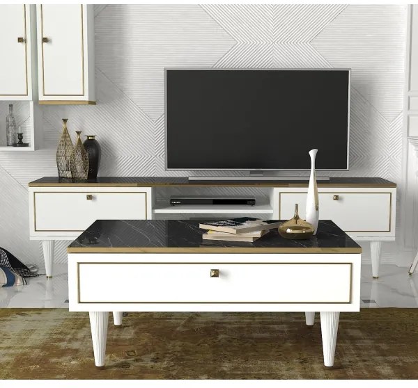 Măsuță de cafea RAVENNA 60x90 cm albă