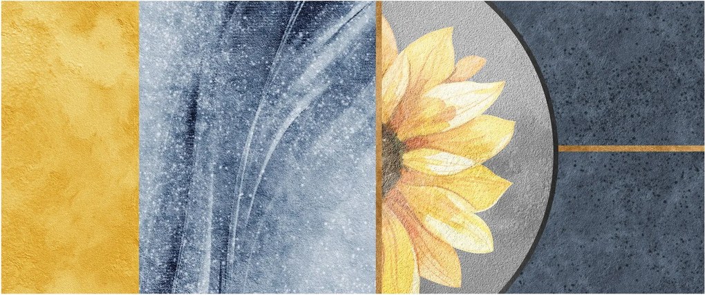 Tablou - Forme și flori (120x50 cm)
