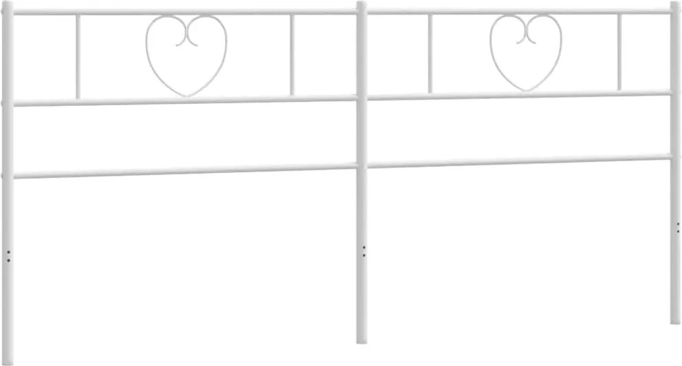 vidaXL Tăblie de pat de schimb metalică, alb, 180 cm