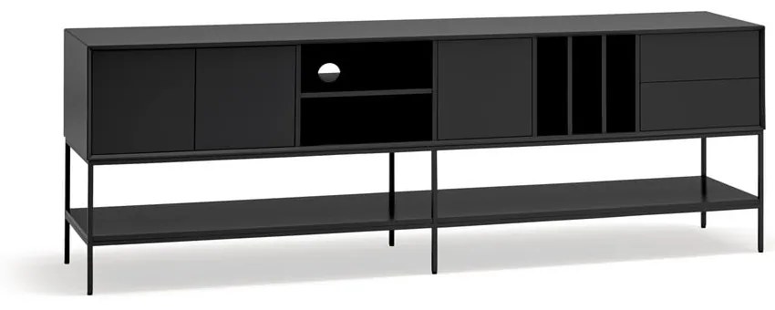 Comodă TV neagră 220x74x45 cm Platt – Teulat