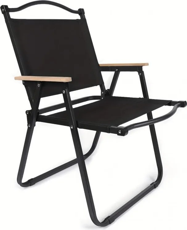 Scaun pliabil pentru drumeții cu capacitate de 130 kg - negru