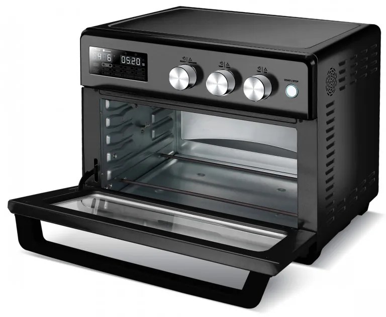 Friteuza - cuptor cu aer cald TurboTronic TT-AF32DRD, 1700 W, 32 L, 25-230°C, 12 programe, Grill, Afisaj LED, Timer, Negru