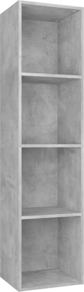 vidaXL Bibliotecă/Dulap TV, gri beton, 36x30x143 cm, lemn prelucrat