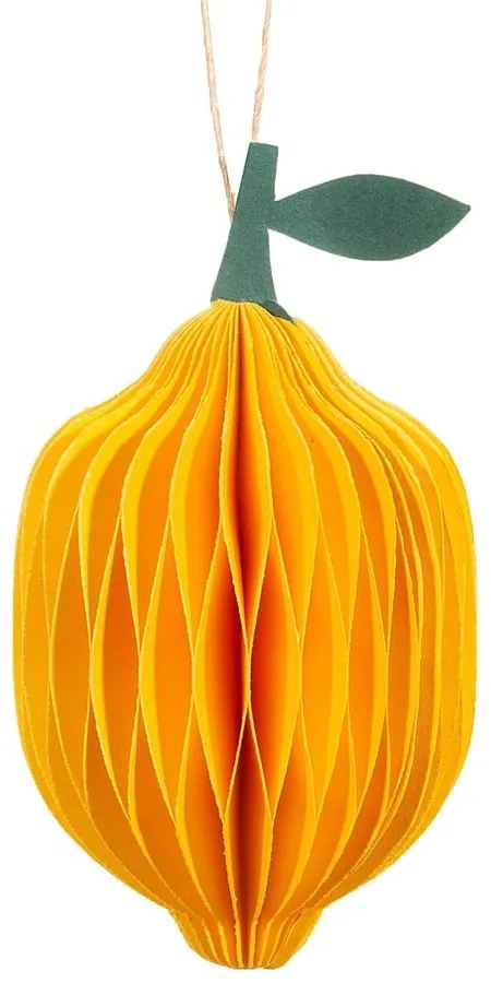 Ornament de Crăciun lucrat manual din hârtie ø 6 cm Lemon Honeycomb – Sass &amp; Belle
