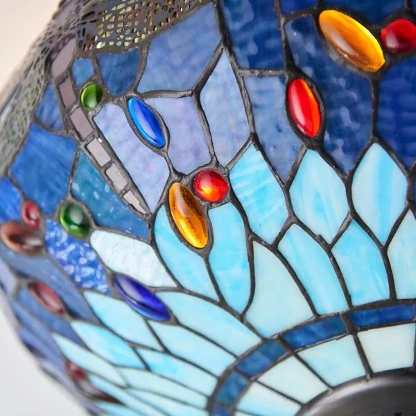 Endon 70722 - Plafonieră Tiffany DRAGONFLY, 2xE27/60W/230V, Ø 41 cm