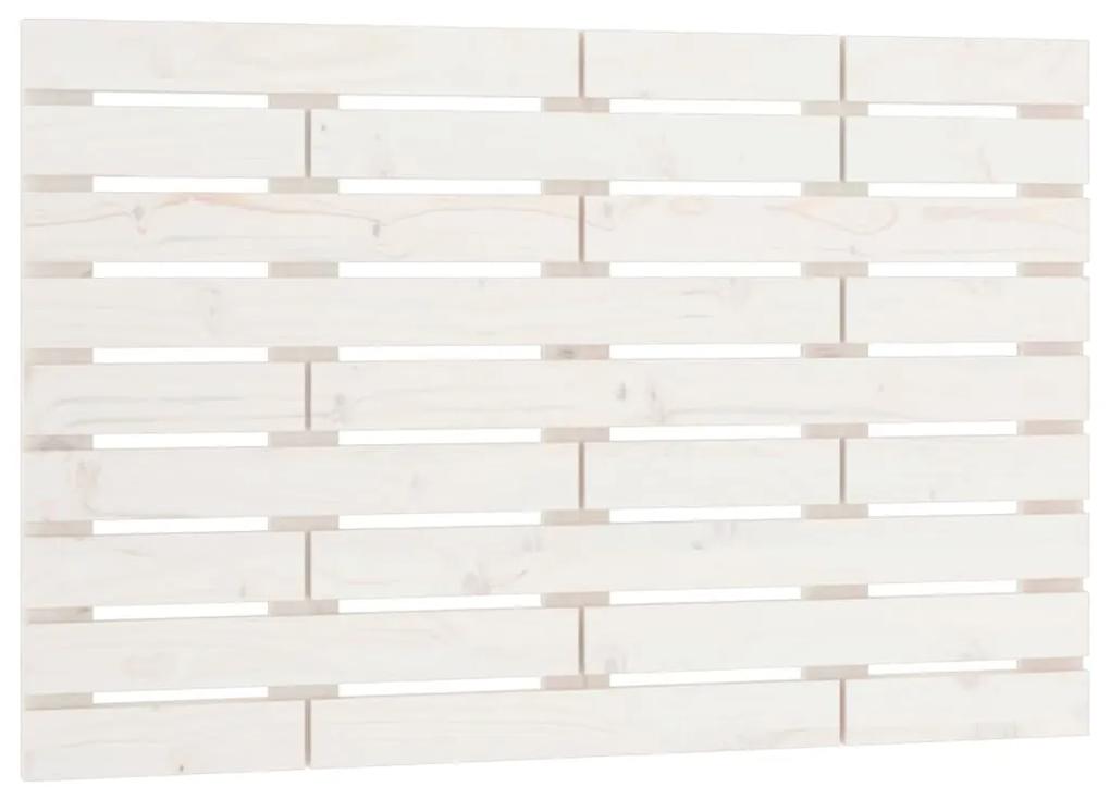 824724 vidaXL Tăblie de pat pentru perete, alb, 96x3x63 cm, lemn masiv pin