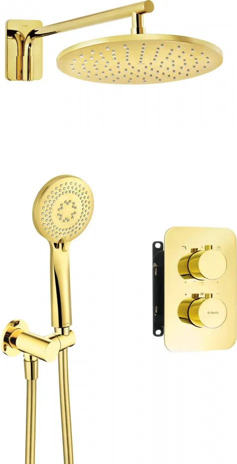 Set de duș cu baterie termostatata BXYZGEBT Finisaj: auriu