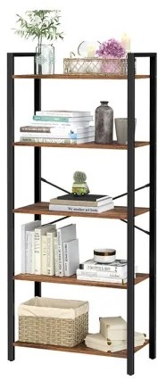 Bibliotecă NAVARO maro/negru