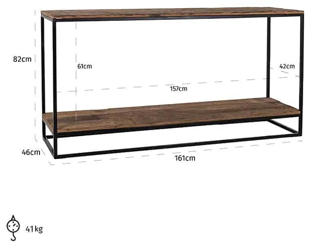 Consola din lemn reciclat Raffles 161 cm