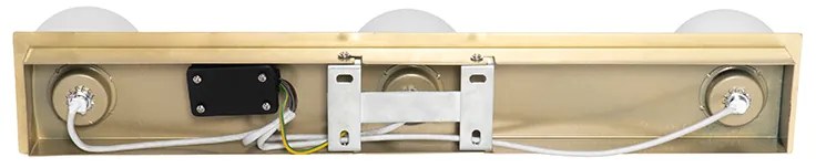 Aplică modernă aurie 48 cm IP44 cu 3 lumini - Cederic