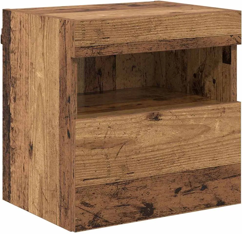 vidaXL Dulapuri pentru TV Pe perete 2 pcs Lemn Vechi 40 x 30 x 40 cm