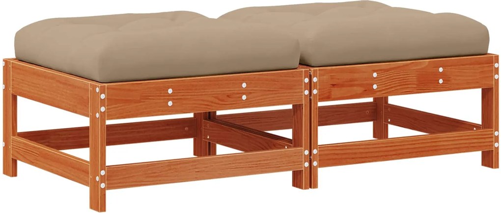 vidaXL Suport pentru picioare de grădină Lemn masiv de pin Maro Ceară