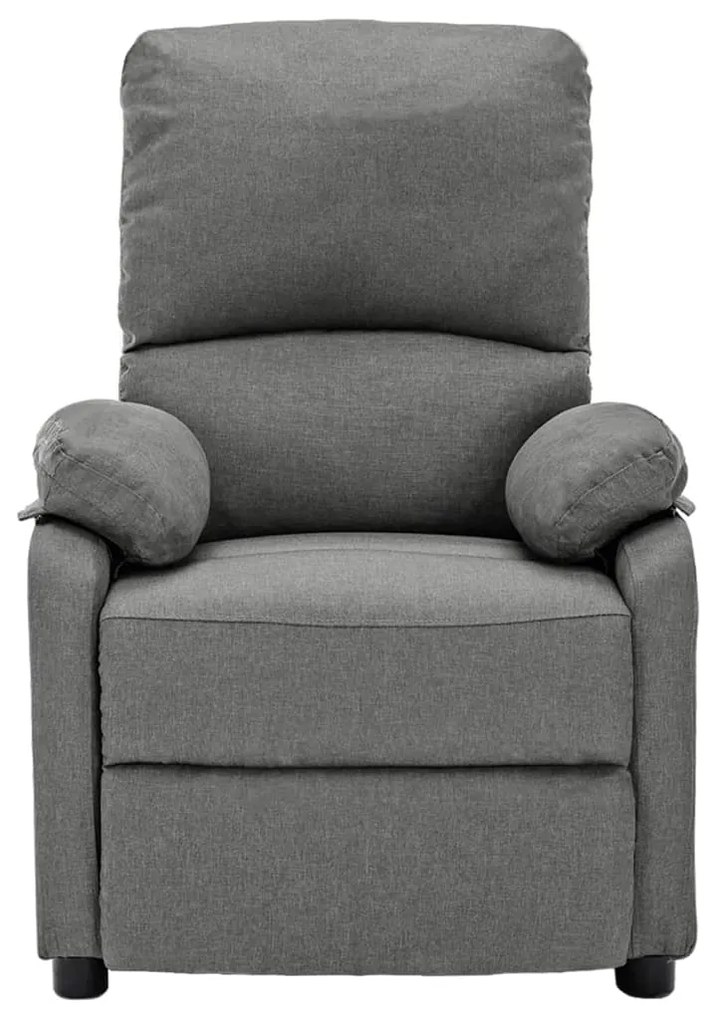 324069 vidaXL Fotoliu rabatabil, gri deschis, material textil
