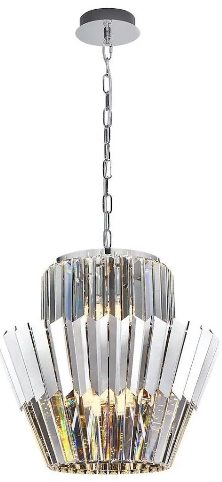 Lustră pe lanț DONNA 9xE14/40W/230V d. 45 cm crom mat