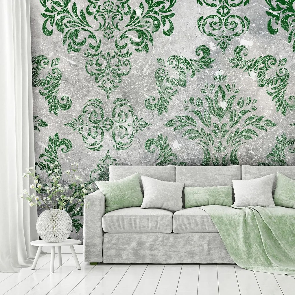 Fototapet - Motiv verde - beton (254x184 cm)